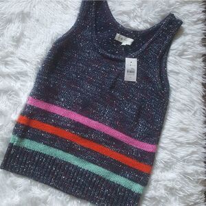Lou & Grey by Loft Striped Sweater Sleeveless Tank Top Size XS New with tags NWT